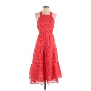 Anthropologie Red Mid-Length Dress